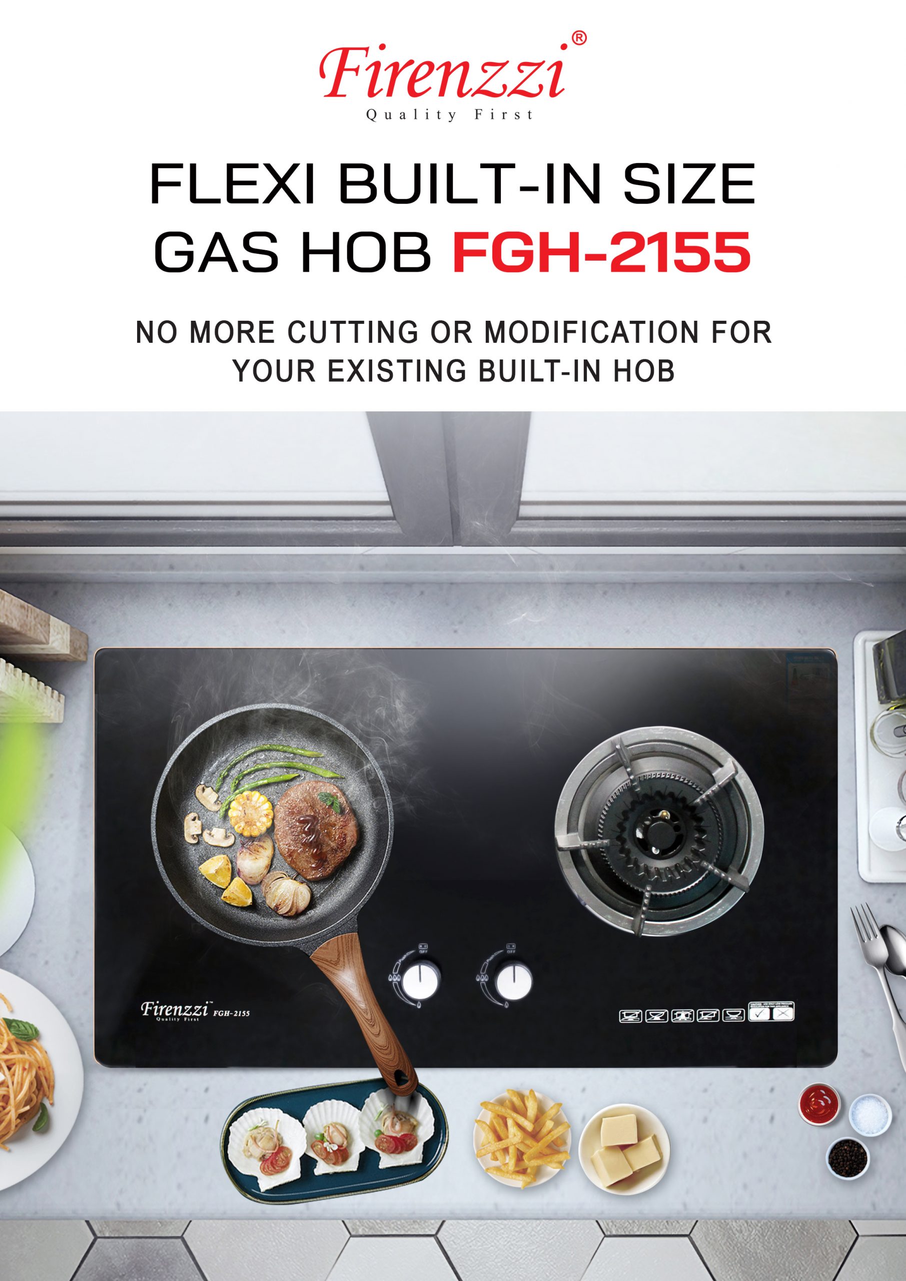 FIRENZZI Gas Hob�燜lexi Built-In Size FGH-2155