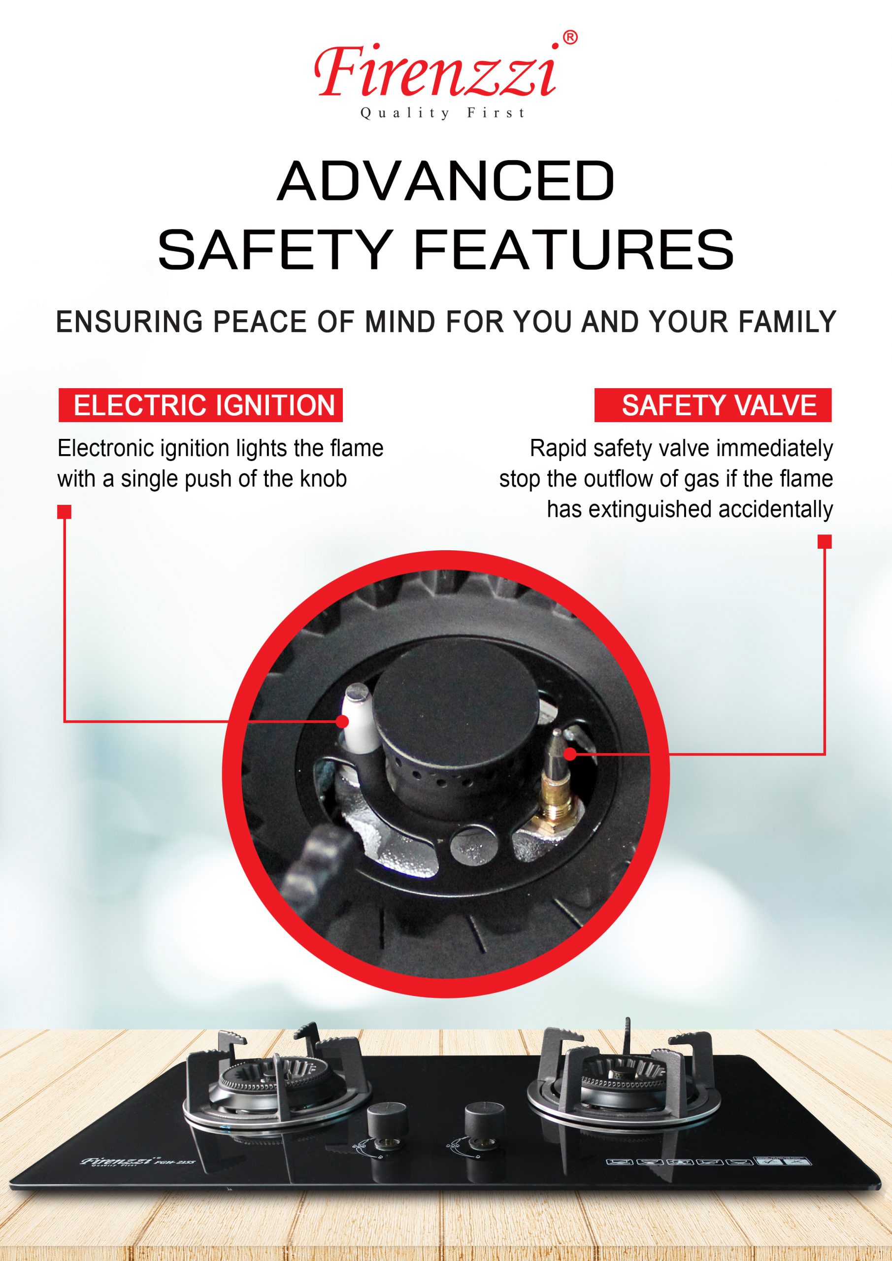 FIRENZZI Gas Hob�燜lexi Built-In Size FGH-2155