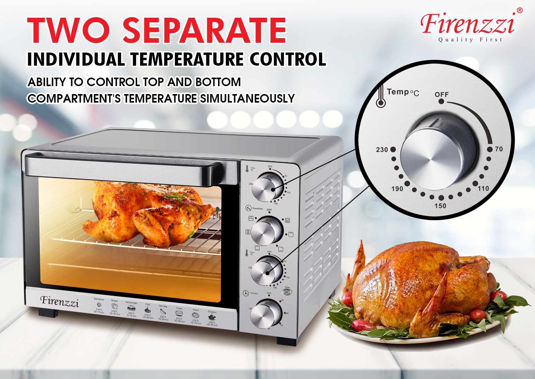 FIRENZZI Electric Oven TO-4035 SS