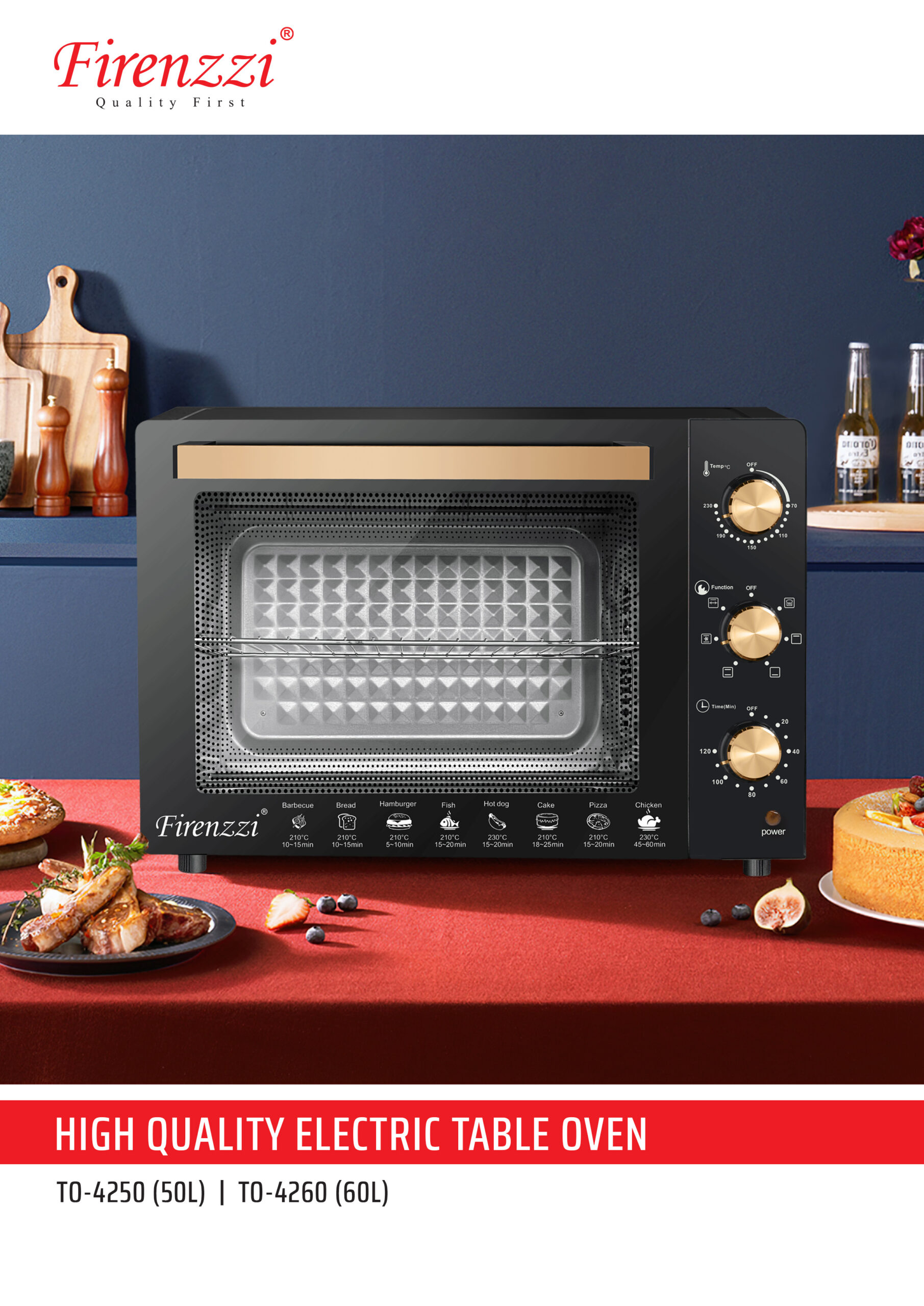 FIRENZZI Electric Table Oven 50L TO-4250