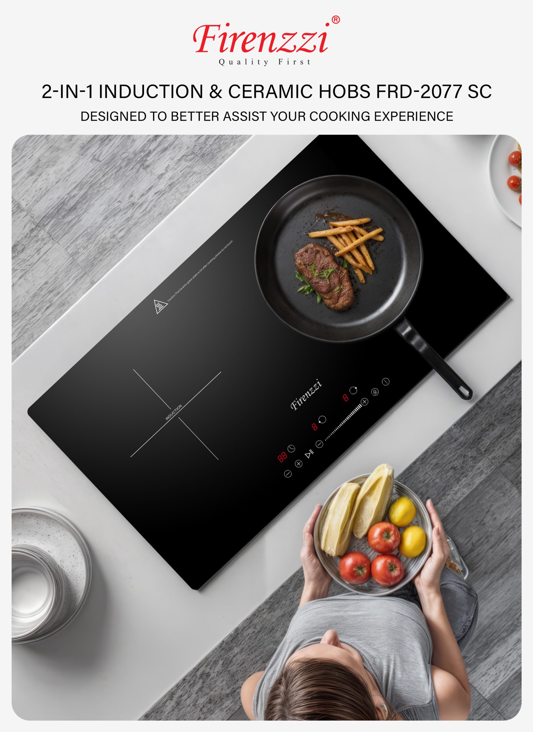 FIRENZZI Induction Ceramic Hobs 2 In 1 FRD 2077 SC Selangor KL PJ Malaysia Supplier MOM Worldwide M Sdn. Bhd